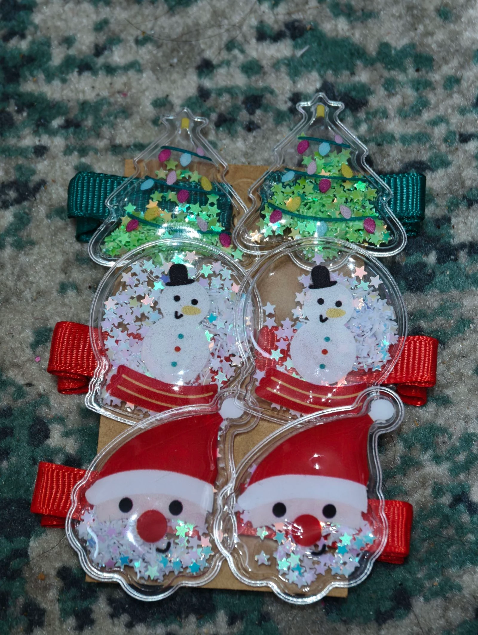 Pinzas de pelo infantiles navidad 